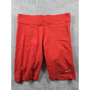 Nike Shorts Womens Medium Orange Biker Athletic Running Gym 9" Inseam CZ8526